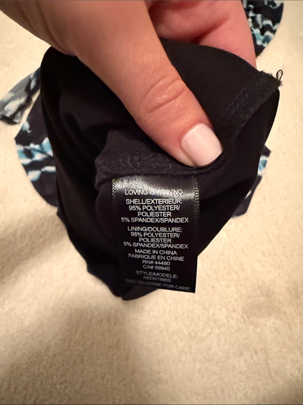 AFRM Shailene Long Sleeve Print Mesh Dress - Picture 5 of 6